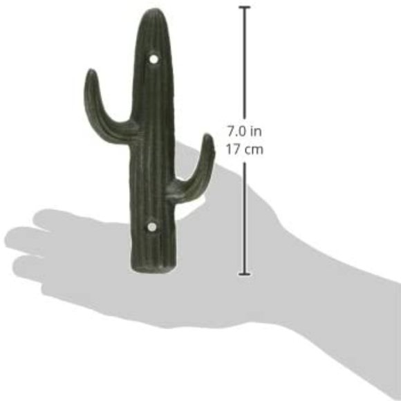 🛍 2 for $25! 🛍 Two (x2) Cast Iron Cactus Wall Hooks - Picture 5 of 7